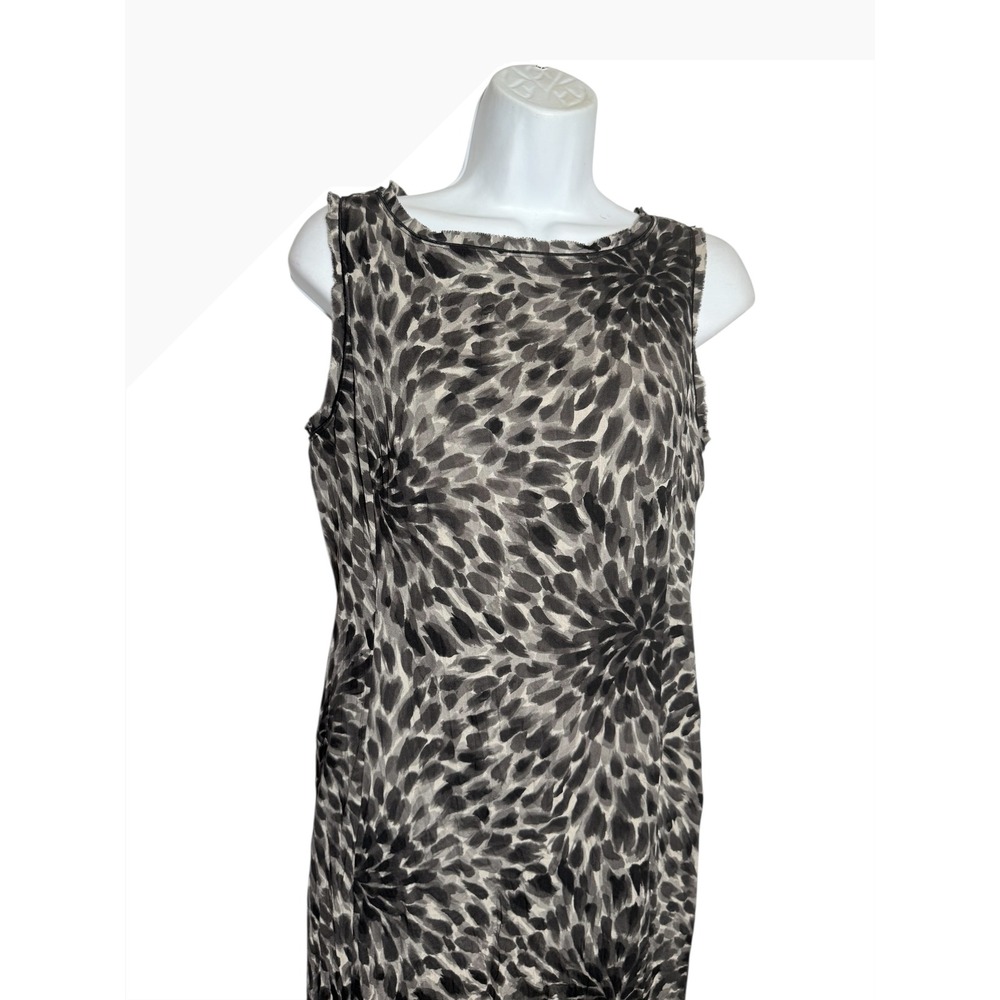 Ann Taylor Dress Size‎ 8 Sleeveless Silk Animal Print Sheath Career Dress 🤎🖤🤎 - Picture 3 of 8